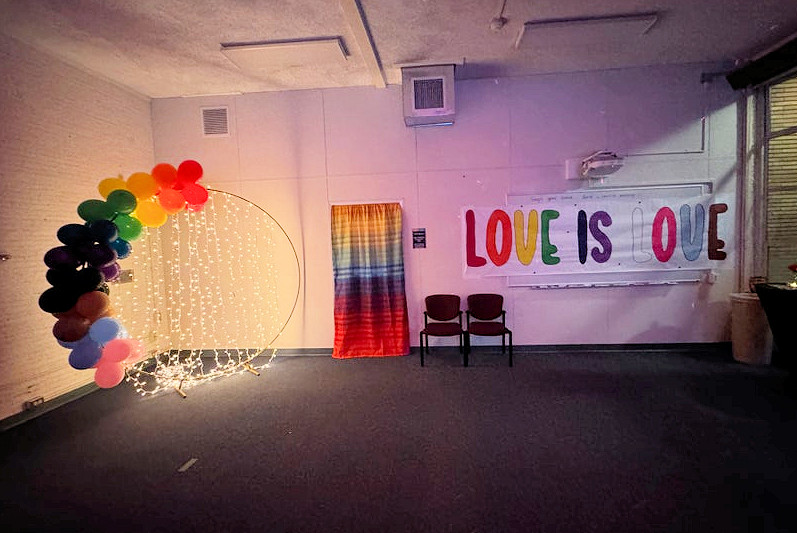 Supplies that I bought for a school's Pride club